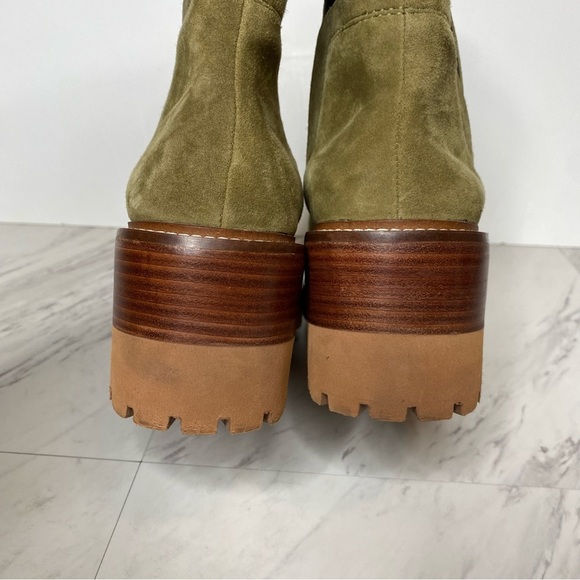 Vince Camuto Dendra Green Suede Heeled Bootie 9 1/2 M - Picture 4 of 14